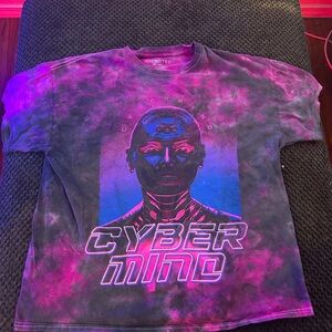 Y2K Cyber Mind Tie Dye T shirt